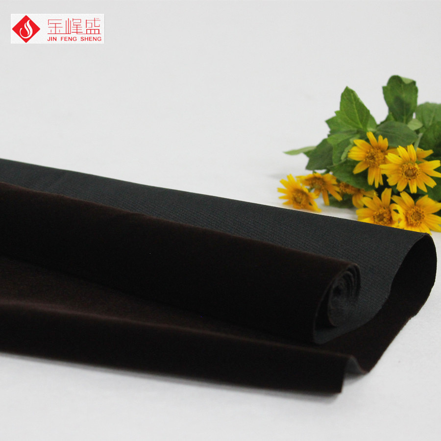 咖啡色針織短毛植絨布，醫(yī)療器械植絨布