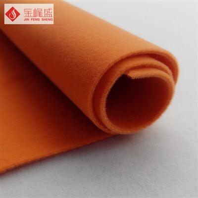 桔黃色棉布底雙面長(zhǎng)毛植絨布